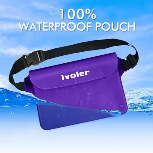 The ivoler 2-Pack Waterproof Fanny Pack & Phone Pouch, Dry Bag in real use