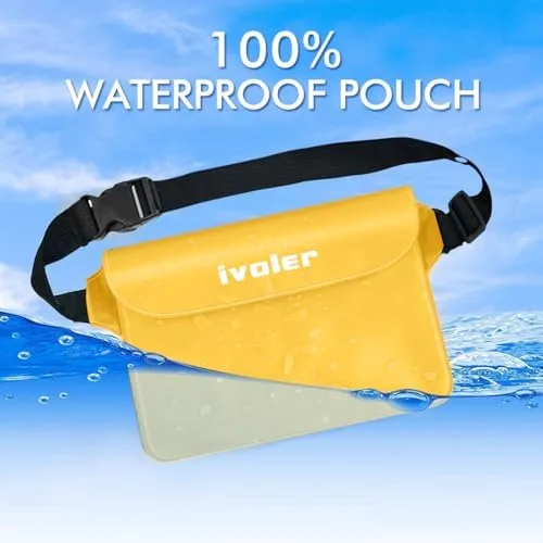 The ivoler 2-Pack Waterproof Fanny Pack & Phone Pouch, Dry Bag in real use