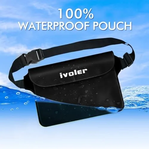 The ivoler 2-Pack Waterproof Fanny Pack & Phone Pouch, Dry Bag in real use