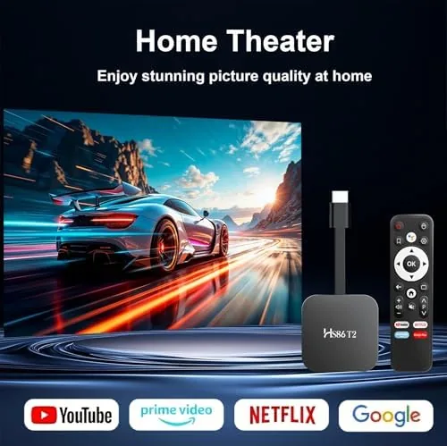 Detail shot of the Latest Smart TV Stick Android 14.0 2026 4K @60fps Ultra features