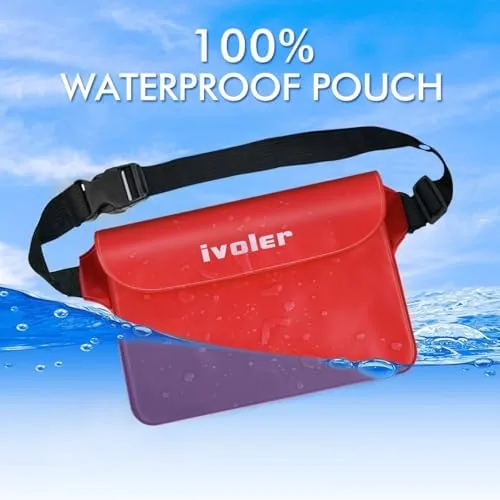 The ivoler 2-Pack Waterproof Fanny Pack & Phone Pouch, Dry Bag in real use