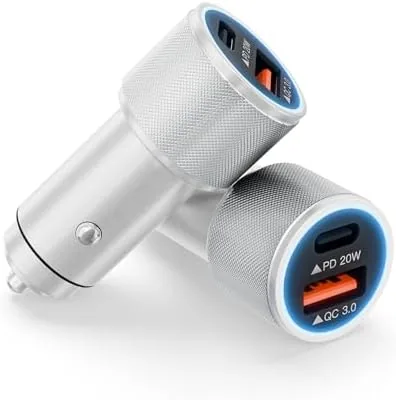 Overview of the iPhone 17/16/15 Car Charger Fast Charging 2-Port Cigarette Lighter USB