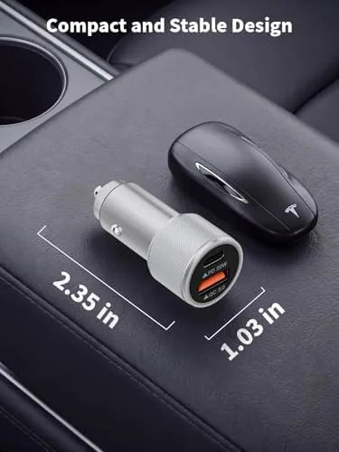 Another view of the iPhone 17/16/15 Car Charger Fast Charging 2-Port Cigarette Lighter USB