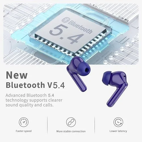 Close look at the Wireless Earbuds, Bluetooth 5.4 Headphones in Ear with HiFi Stereo build quality