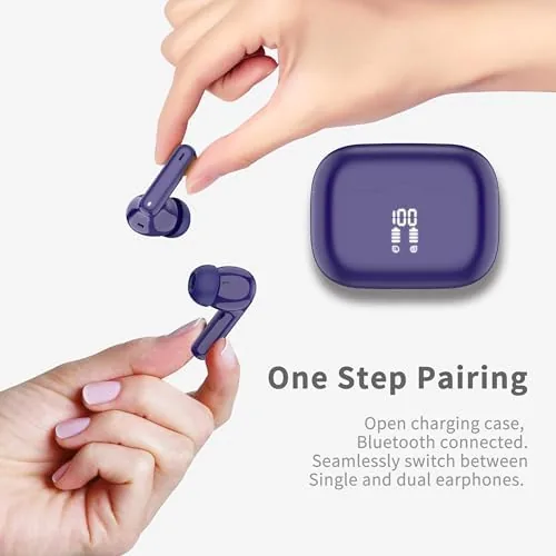 Detail shot of the Wireless Earbuds, Bluetooth 5.4 Headphones in Ear with HiFi Stereo features