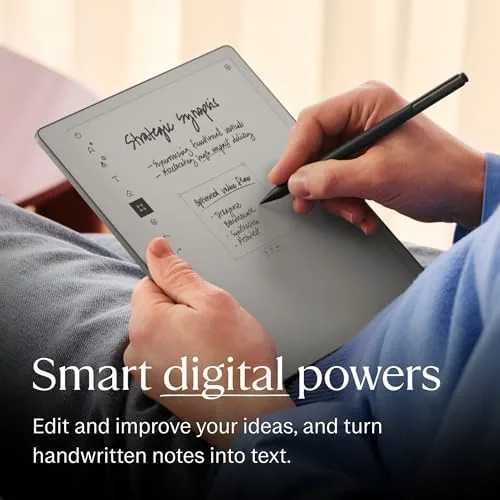 The reMarkable Paper Pure with Marker Plus and Ocean Blue Sleeve in real use