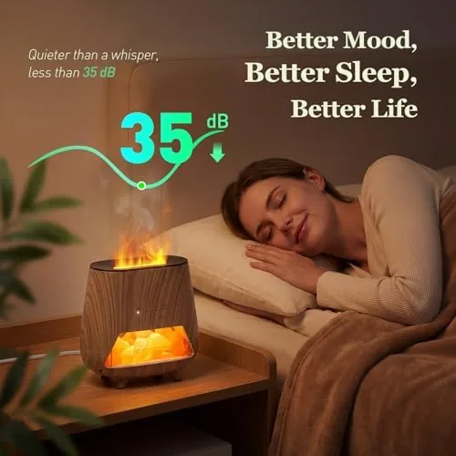 The Essential Oil Diffuser for Home: 𝟒-𝐢𝐧-𝟏 Himalayan 𝐒𝐚𝐥𝐭 Lamp | in real use