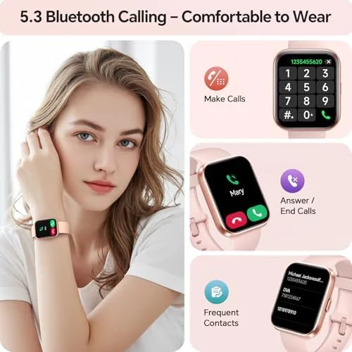 Close look at the Smart Watches for Women, 1.85" HD Smartwatch Compatible iPhone/Samsung/Android (Answer/Make) build quality
