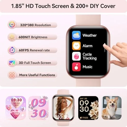 Another view of the Smart Watches for Women, 1.85" HD Smartwatch Compatible iPhone/Samsung/Android (Answer/Make)