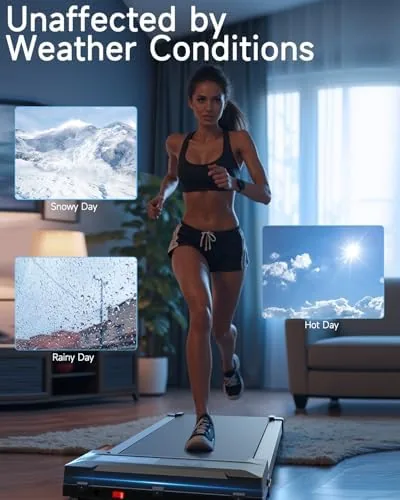 The remote control for the under desk walking pad held in one hand