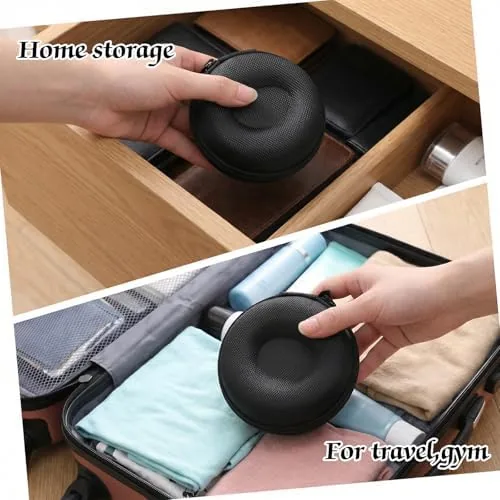 Another view of the 2 Pack Single Watch Travel Case, Portable Watch Case, Black