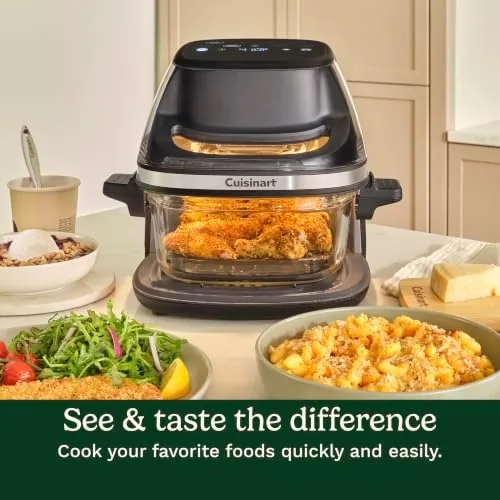 Close look at the Cuisinart Air Fryer, Glass Basket & ClearView Window, 5 Functions build quality