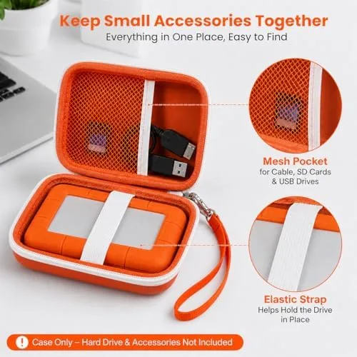 Detail shot of the Case for LaCie Rugged Mini 1TB/2TB/4TB/5TB External Hard Drive | features