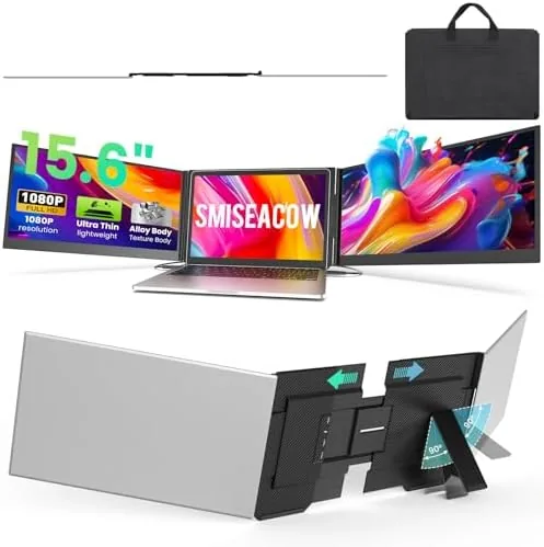 SMISEACOW Laptop Screen Extender Triple 15.6", 1080P FHD IPS 0.18" Ultra-Slim & 3.9 lbs Review: Tested and Rated