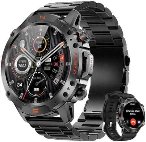 Overview of the WalkerFit Rugged Smart Watch for Men, 1.43" AMOLED 5ATM Waterproof