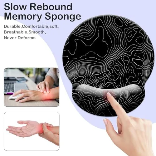 The Gaming Mouse Pad Wrist Support,Ergonomic Mouse Pad with Wrist Rest,Comfortable in real use