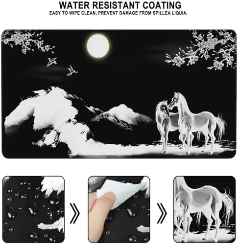 Close look at the Large Mouse Pad, Waterproof Extra Large Mousepad with Stitched Edges build quality