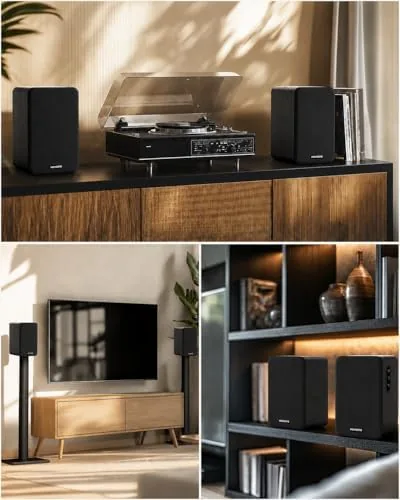 The Active Bookshelf Speakers 36W RMS - BT 5.4 Wireless Speaker compared in context