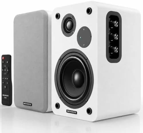 Overview of the Active Bookshelf Speakers 36W RMS - BT 5.4 Wireless Speaker