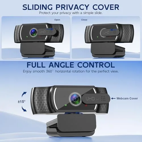 The 4K Webcam with Microphone for PC & Streaming Computer Camera compared in context
