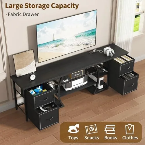 Another view of the LED TV Stand for 65, 70, 80 Inch TV,71 Inch