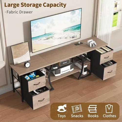 Another view of the LED TV Stand for 65, 70, 80 Inch TV,71 Inch