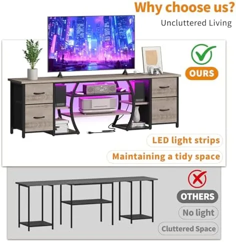 Testing the LED TV Stand for 65, 70, 80 Inch TV,71 Inch over two weeks