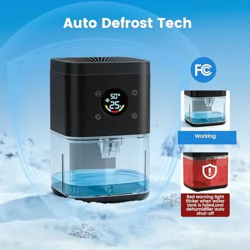 Testing the Small Dehumidifier for Bathroom , 63oz Auto Dehumidify (60/70%) & over two weeks