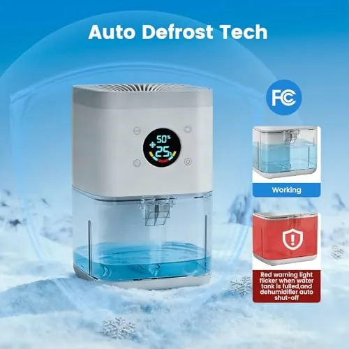 The Small Dehumidifier for Bathroom, 63oz Auto Dehumidify (60/70%) & Continuous Mode compared in context