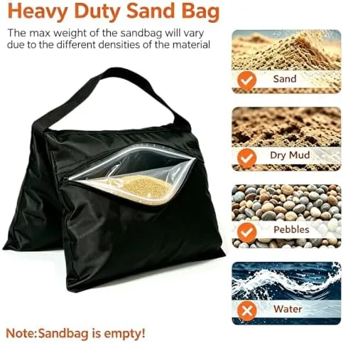 Another view of the 2pcs Photography Sandbags for Photography Video Equipment, Sand Bags for