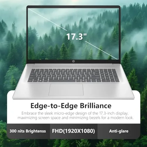 Close look at the HP 17 Laptop, 17.3" FHD Display, 8GB DDR5 RAM, 512GB build quality