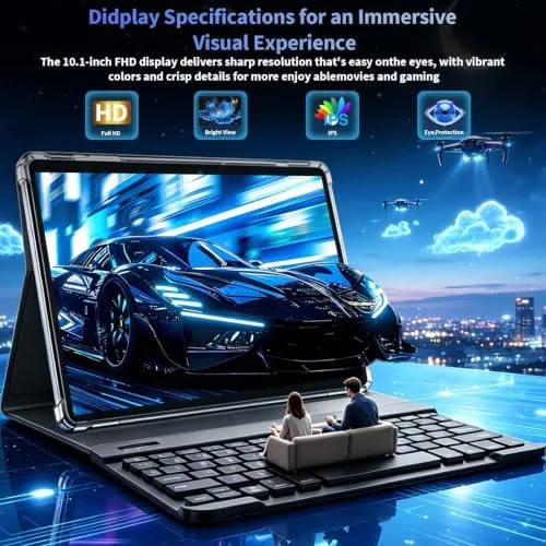 The Android 16 Tablet with Keyboard, 10 inch Tablet with 26GB+256GB+2TB in real use