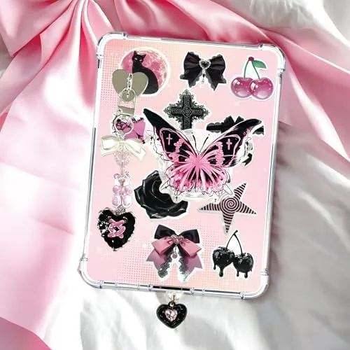 Another view of the 56Pcs Charm Chain for E-Reader, Cute Phone Charm Bracelet Accessory