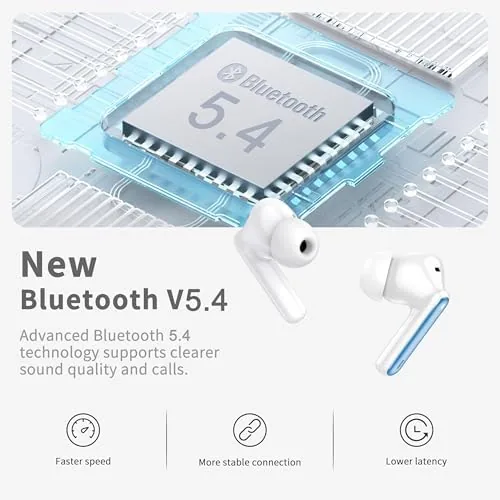 Close look at the Wireless Earbuds, 2026 Bluetooth 5.4 Ear Buds in Ear with build quality