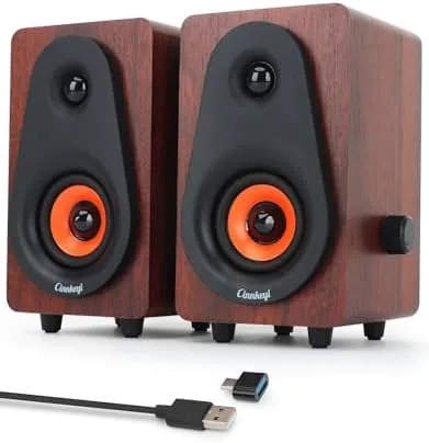 Testing the White Computer Speakers, White Wooden Desktop Speakers with Dual Diaphragms,12W over two weeks