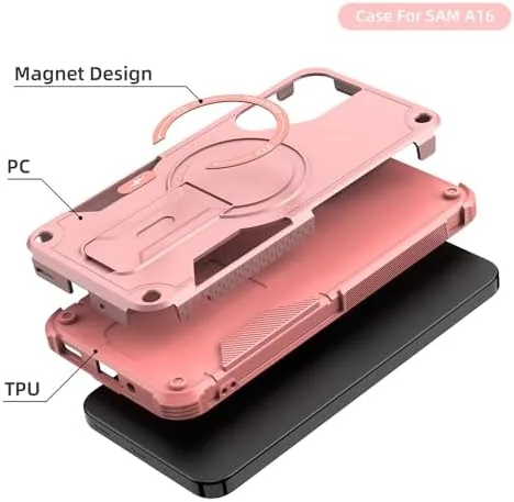 Another view of the for Galaxy A16 5G Case Military-Grade Dropproof Phone/Invisible Kickstand with