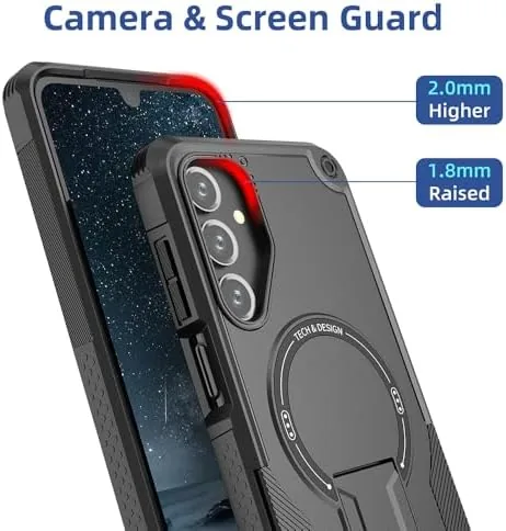 Detail shot of the for Galaxy A16 5G Case Military-Grade Dropproof Phone/Invisible Kickstand with features