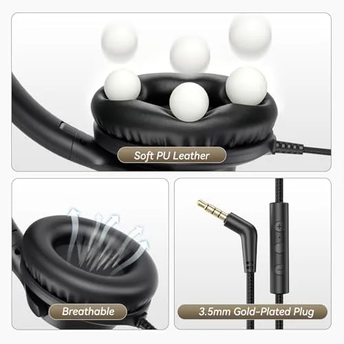 Testing the Wired Headphones with Mic, Over-Ear 3.5mm Corded Headphone for School over two weeks