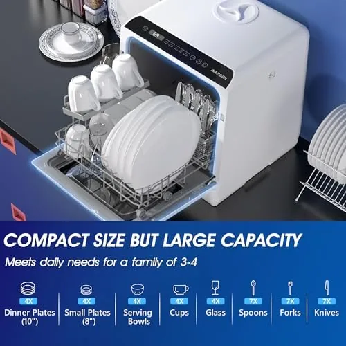 Testing the AIRMSEN Portable Countertop Dishwasher, No Hookup Needed | 6 Programs over two weeks