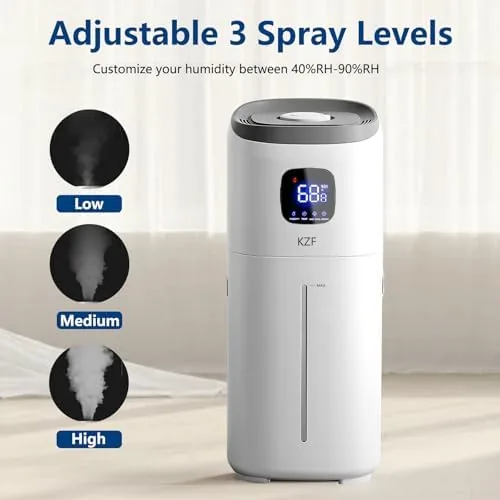 Another view of the KZF Humidifiers for Bedroom, 15L Large Room Humidifier, 2000 Sq.ft