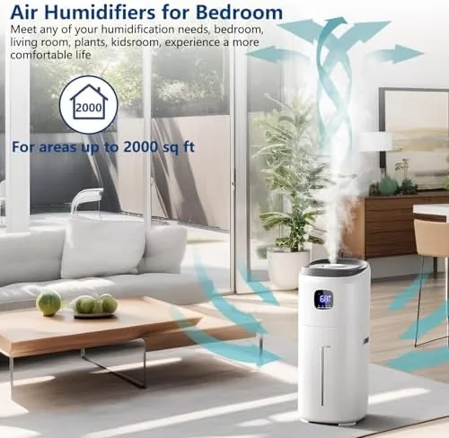 The KZF Humidifiers for Bedroom, 15L Large Room Humidifier, 2000 Sq.ft compared in context