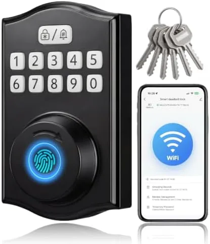 Built-in WiFi Smart Lock, Keyless Entry Door Lock for Front Door, Fingerprint Keypad Deadbolt Review: Tested and Rated