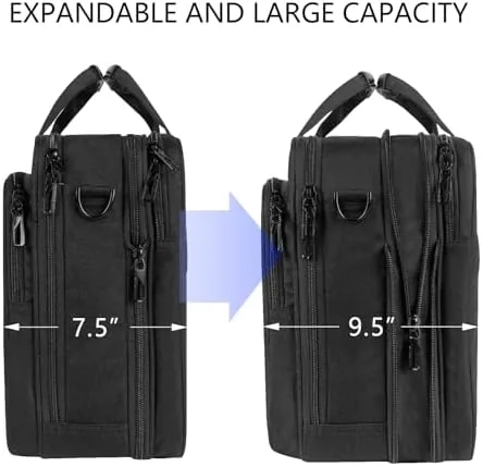 The VANKEAN 17.3" Expandable Waterproof Laptop Briefcase for Travel & Business in real use