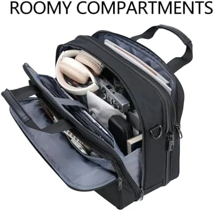 The VANKEAN 17.3" Expandable Waterproof Laptop Briefcase for Travel & Business in real use