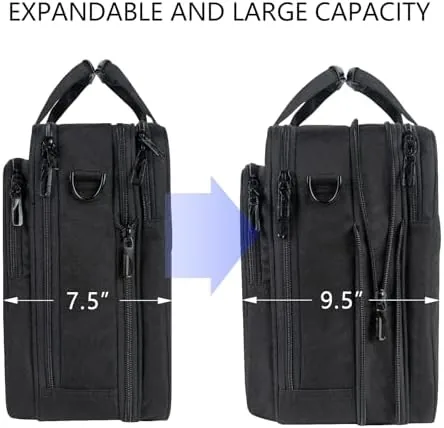 Another view of the VANKEAN 17.3" Expandable Waterproof Laptop Briefcase for Travel & Business