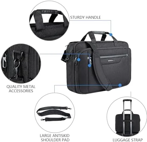 Testing the VANKEAN 17.3" Expandable Waterproof Laptop Briefcase for Travel & Business over two weeks