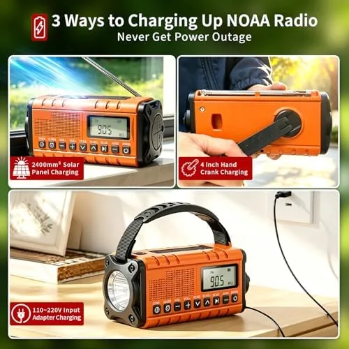 The 10000mAh/37000mWh Emergency Radio-Weather Radio Portable AM FM Auto Scan with in real use