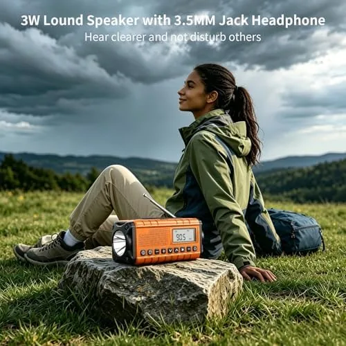 The 10000mAh/37000mWh Emergency Radio-Weather Radio Portable AM FM Auto Scan with compared in context