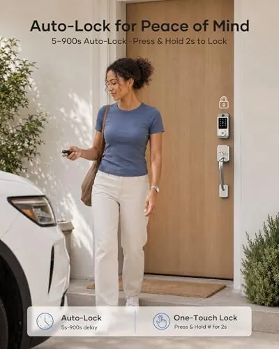 The Wi-Fi Smart Front Door Lock Set, Keyless Entry Deadbolt Handle compared in context