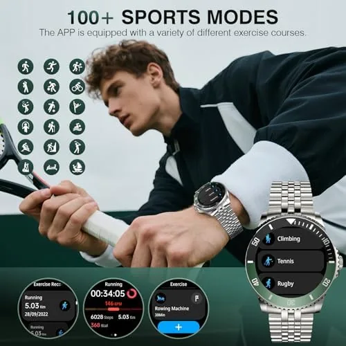 The GPT Smart Watch for Men with Bluetooth Call, Fitness Tracker in real use